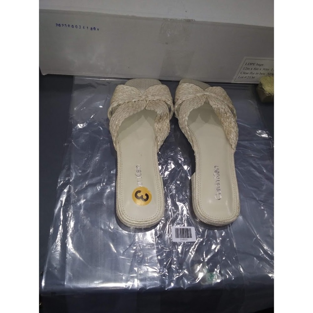 Calvin Klein Kids Sandals Wovem Desgin Beige
